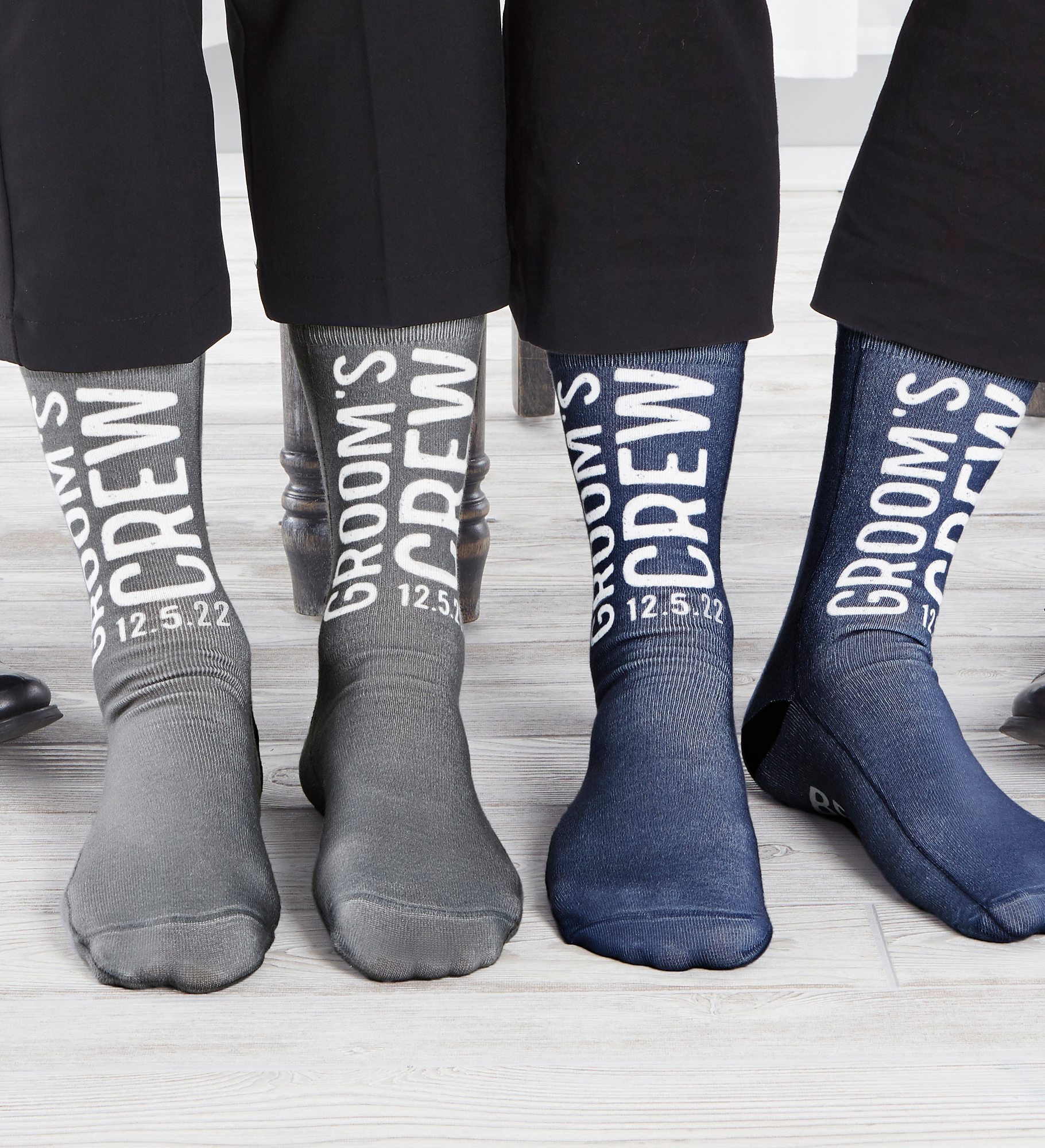 Groom's Crew Personalized Wedding Adult Socks